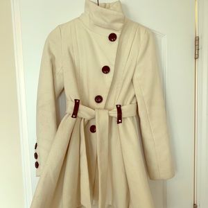 White Skirted Peacoat